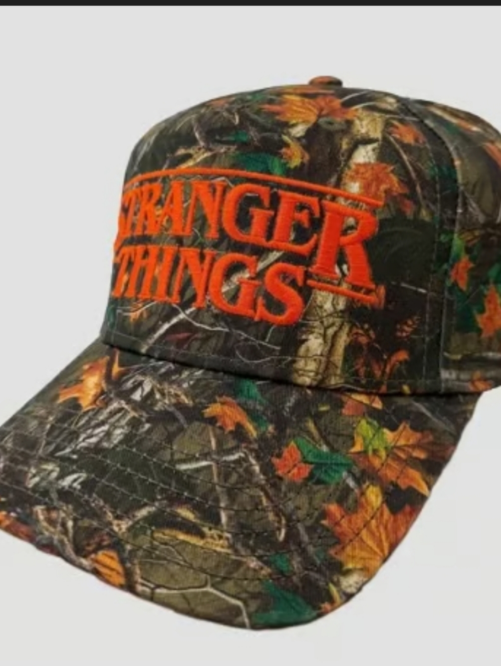 Target Exculusive Netflix Stranger Things Camo Cap with Orange Logo